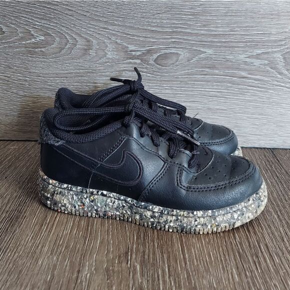 Nike Air Force 1 PS Recycled Wool Pack Black DB 4587-001 Kids Size 9C - Picture 1 of 9